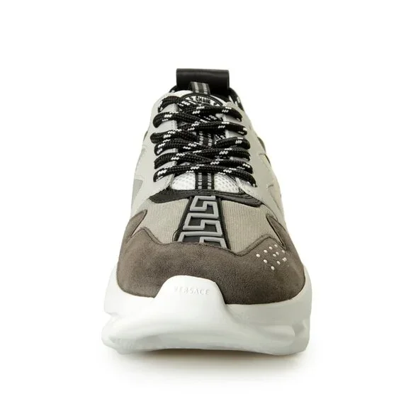 Versace Men's Suede & Leather "Chain Reaction" Sneakers Shoes US 11 IT 44 - Picture 5 of 8